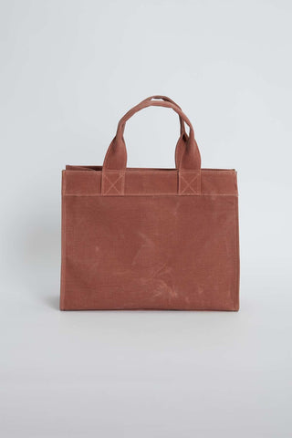 Faded Effect Medium Canvas Bag Orange