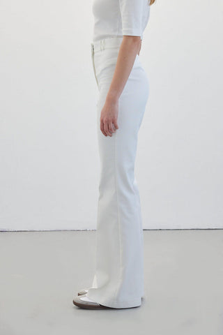 Long Flare Pants Ecru