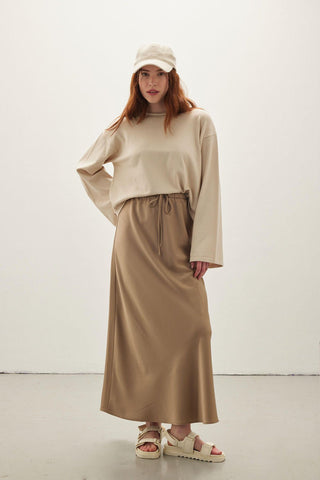 Satin Skirt Mink