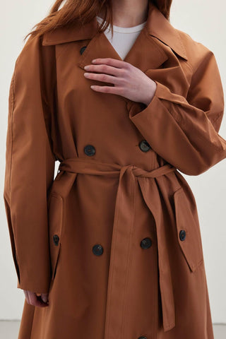 Double-Breasted Trench Coat Hazelnut