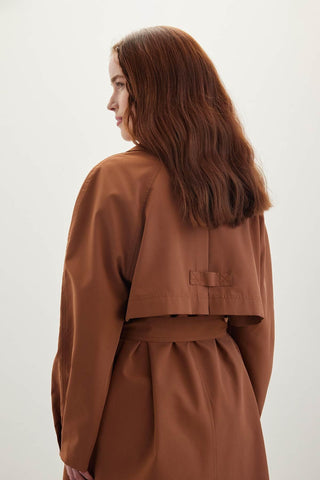 Double-Breasted Trench Coat Hazelnut