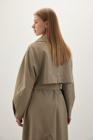 Double-Breasted Trench Coat Desert Sand