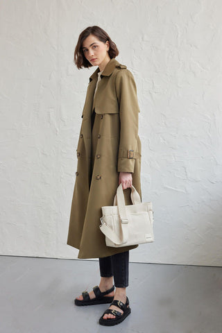 Double-Breasted Classic Trench Coat Khaki