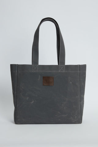 Faded Effect Tote Bag Anthracite