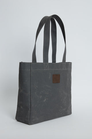 Faded Effect Tote Bag Anthracite