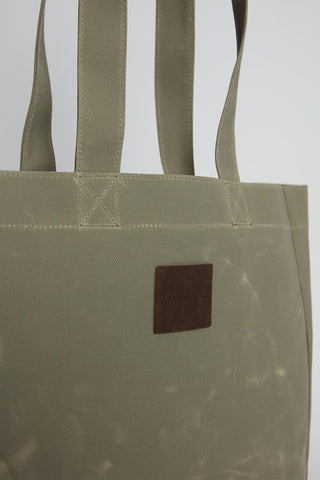 Faded Effect Tote Bag Light Green