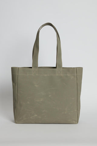 Faded Effect Tote Bag Light Green