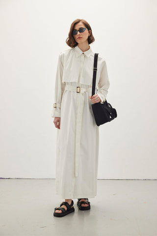 Trench Dress Ecru