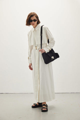 Trench Dress Ecru