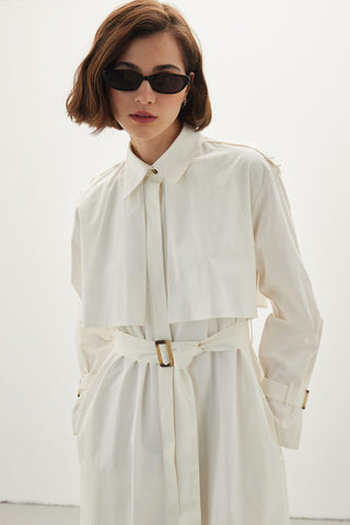 Trench Dress Ecru