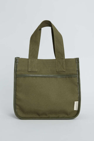 Pocket Detailed Canvas Mini Bag Khaki