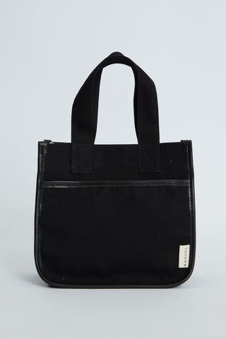 Pocket Detailed Canvas Mini Bag Black