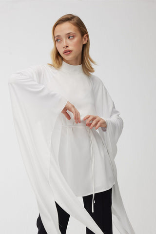 Cape Sleeve Tunic Ecru