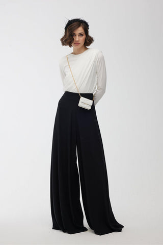 Wide Leg Trousers Black