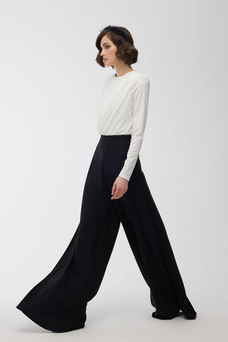 Wide Leg Trousers Black