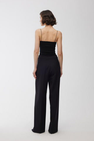 High Waist Palazzo Trousers Black