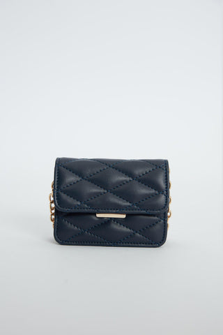 Quilted Mini Bag Navy Blue