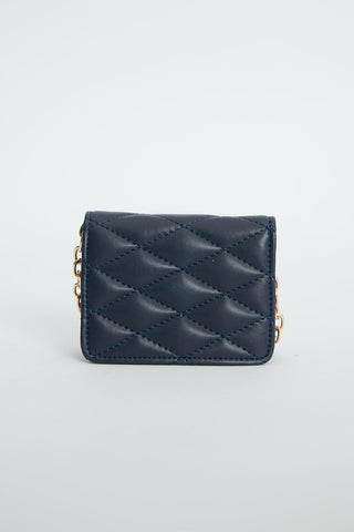 Quilted Mini Bag Navy Blue