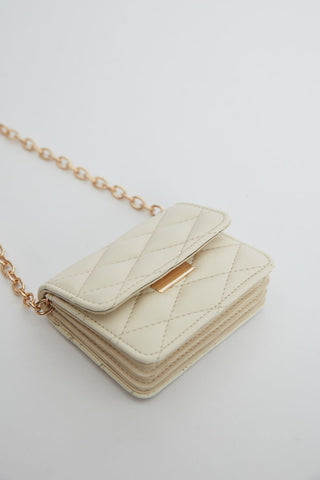 Quilted Mini Bag Beige