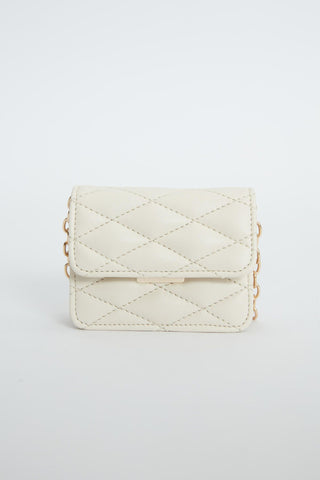 Quilted Mini Bag Beige