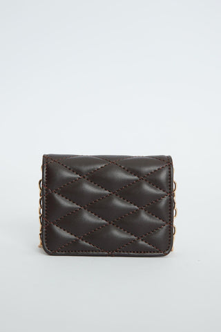 Quilted Mini Bag Brown