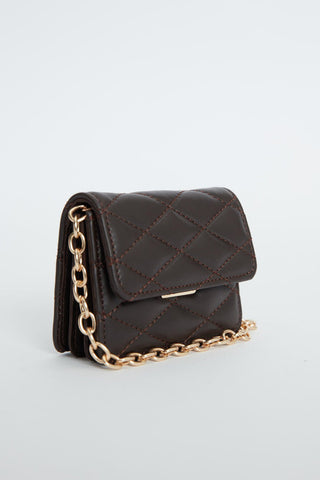 Quilted Mini Bag Brown