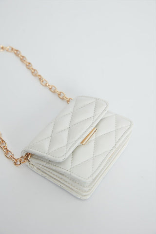 Quilted Mini Bag White