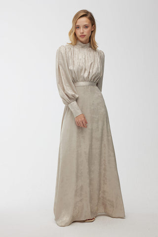 Shine Evening Dress Beige