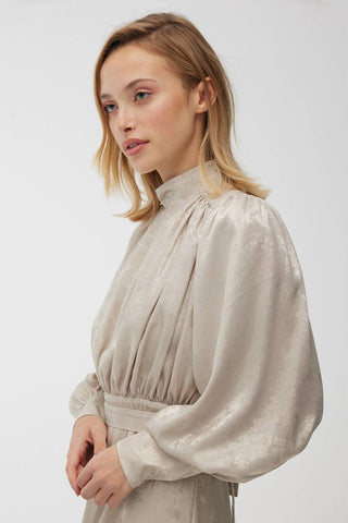 Shine Evening Dress Beige