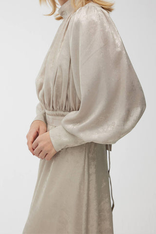 Shine Evening Dress Beige