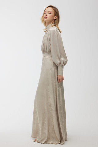 Shine Evening Dress Beige