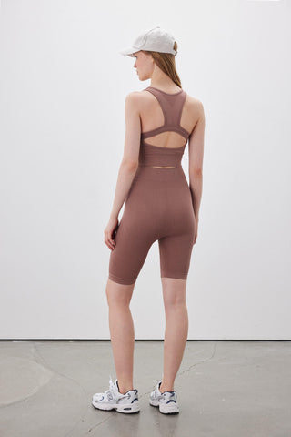 Seamless Biker Shapewear Tights Dusty Rose