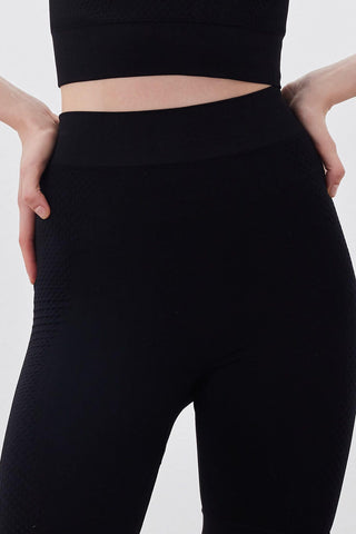 Seamless Biker Shapewear Tights Black