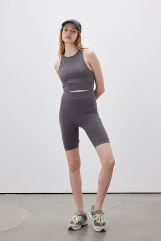 Seamless Biker Shapewear Tights Anthracite