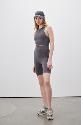 Seamless Biker Shapewear Tights Anthracite