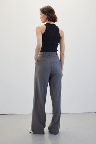 Double Palazzo Pants Grey