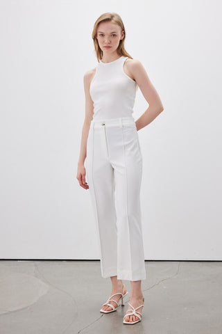 Straight Cut Trousers Off White