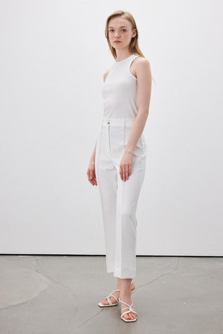 Straight Cut Trousers Off White