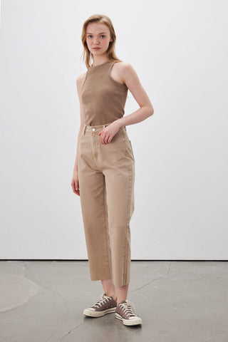 1965 Straight Denim Jeans Beige