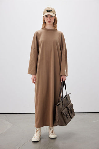 Long Oversized Dress Brown