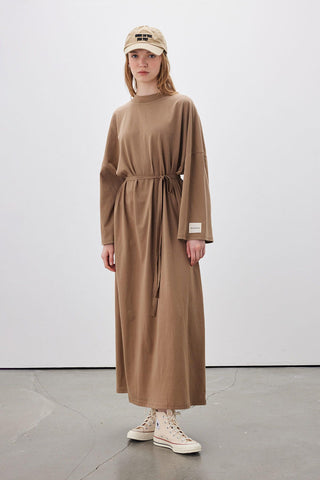 Long Oversized Dress Brown