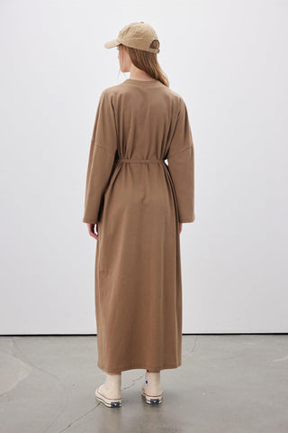 Long Oversized Dress Brown