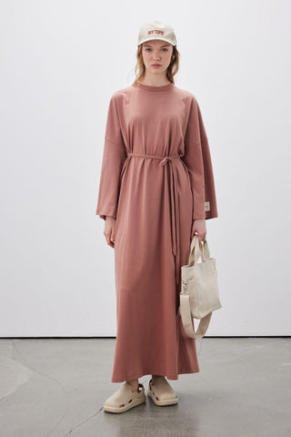 Long Oversized Dress Dusty Rose