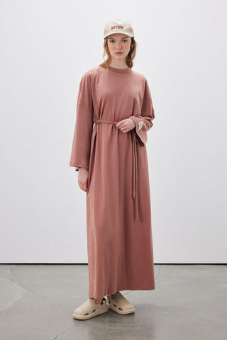 Long Oversized Dress Dusty Rose