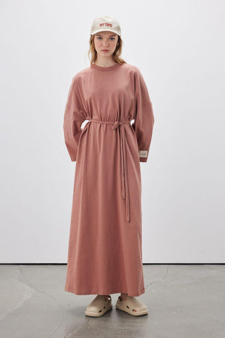 Long Oversized Dress Dusty Rose