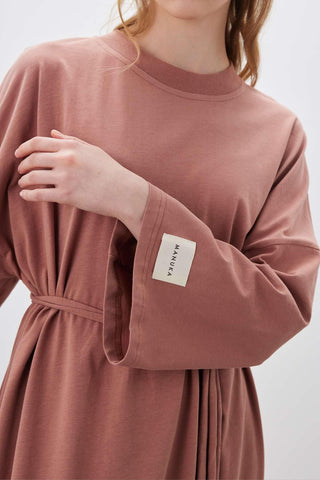 Long Oversized Dress Dusty Rose