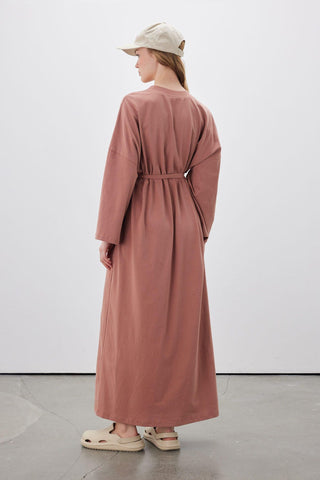 Long Oversized Dress Dusty Rose