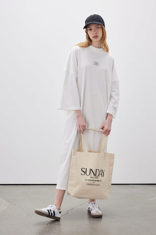 Long Oversized Dress Ecru