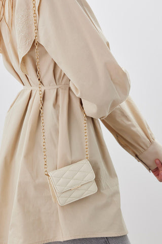 Quilted Mini Bag Beige