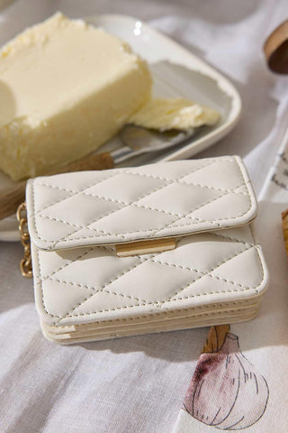 Quilted Mini Bag Beige